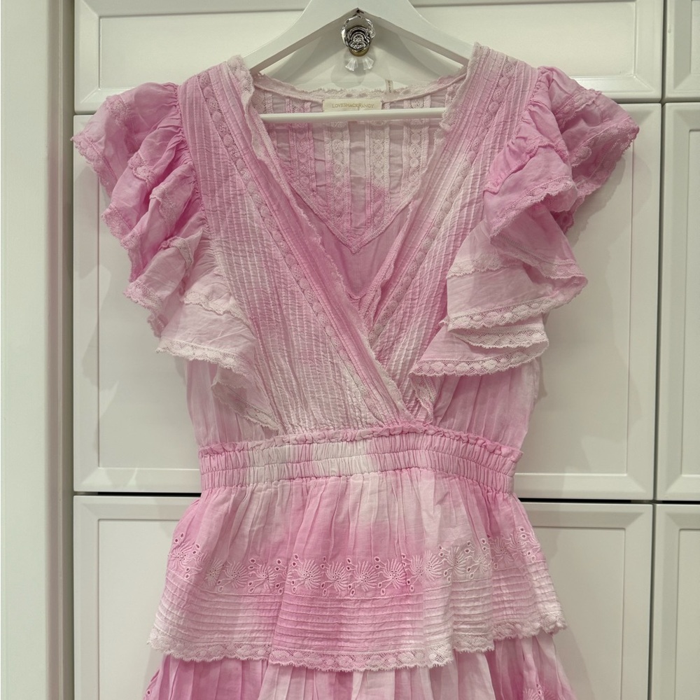 ⭐️ WORN ONCE LoveShackFancy Pink Layered Dress ⭐️